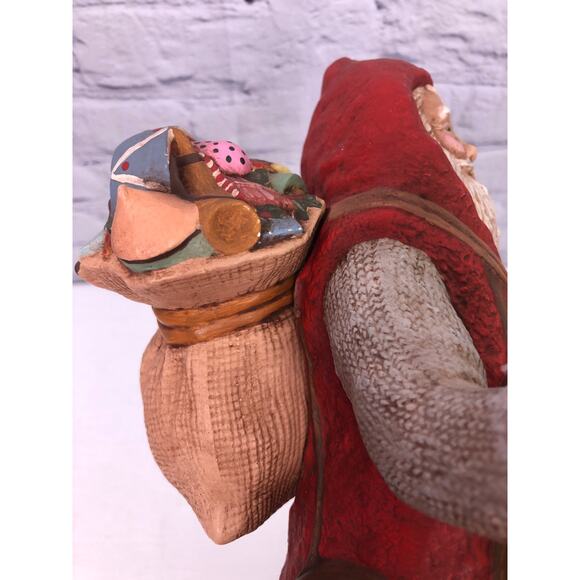 Norwegian Vintage Kimple Santa on Skis Ceramic Hand Painted Collectible Santa - Picture 13 of 16